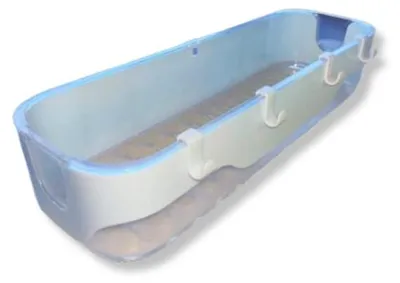 Image de Étagère de douche en plastique, sans perçage, avec adhésif