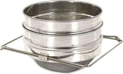 Produktbild von Imkershop Honigdoppelsieb | Verstellbares Doppel-Sieb mit Grob- & Feinsieb für Imker | Passend für Eimer & Absetzbehälter bis 37cm