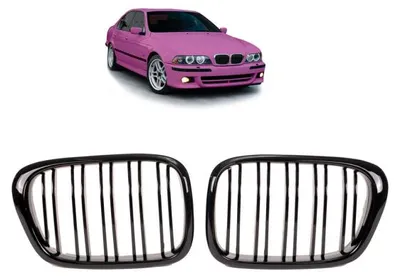 Immagine prodotto di Griglia anteriore a doppia barra per BMW Serie 5 E39, colore nero lucido + M M5
