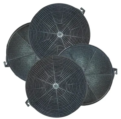 Produktbild von Spar-Set 4 Stk. Universal Aktivkohlefilter für Dunstabzugshauben 21 cm, Kohlefilter rund ca. 210 mm x 20 mm - Modell 21/S, OK6, OK9 passend für Mastercook Baumatic Gamma AFC-62