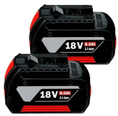 Produktbild von Wiederaufladbare Batterie, 8000mAh Kapazität, kompatibel mit 18V Werkzeugen, 2Stück, 18V-a