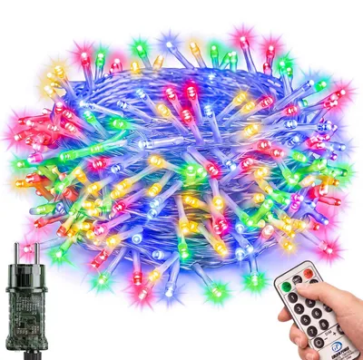 LED-Lichterkette 20 m, 200 LEDs, mehrfarbig, mit Fernbedienung