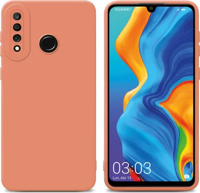 Immagine prodotto di Cadorabo cover per Huawei P30 LITE cover protettiva in TPU arancione custodia in silicone custodia per cellulare
