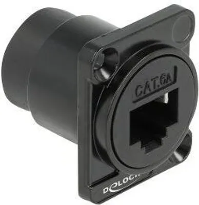 Produktbild von Delock D-Typ Modul RJ45 Cat.6A Buchse zu Buchse