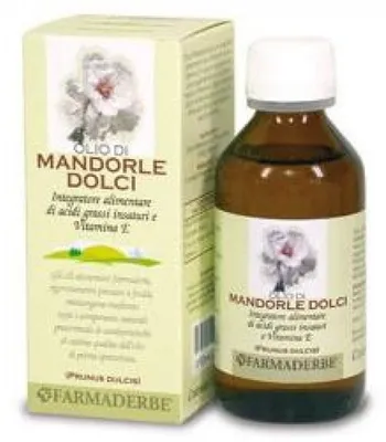 Produktbild von Nahrungsergänzungsmittel Süßmandelöl 100 ml, mit ungesättigten Fettsäuren und Vitamin E, unterstützt Verdauung