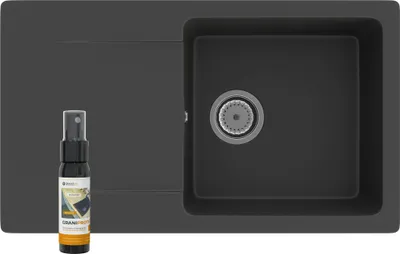 Produktbild von Granitan | Granitspüle Trendy 765 x 448 mm - Einbauspüle mit Ablauffläche - Hochwertig und langlebig