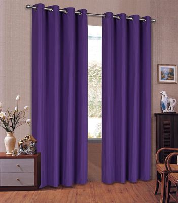 Mikrofaser Vorhang blickdichte matte unifarbene Gardine, Lila Ösen, 245x140 Schal. Material aus Microsatin-Gewebe. 204000