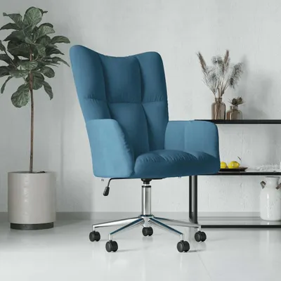 Produktbild von (NEU 2026) Relaxsessel Blau Samt - Loungesessel - 10.7 kg