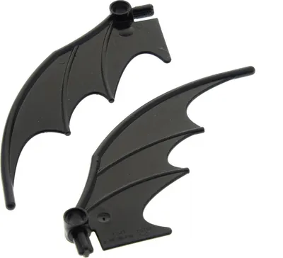 Produktbild von 2x Lego Tier Drachen Flügel 8x10 schwarz Batman 7787 7782 4293087 57487 55706