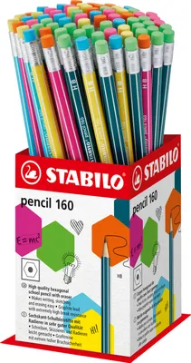 Produktbild von STABILO Bleistift Pencil 160 mit Radierer 72er Display