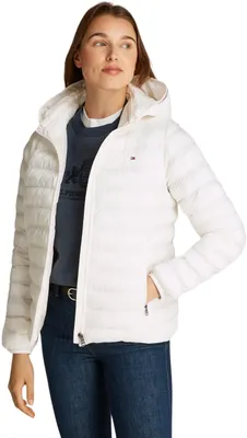Produktbild von Tommy Hilfiger Damen Jacke Padded Global Stripe Jacket Übergangsjacke, Elfenbein