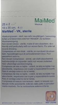 Zdjęcie produktu dla MaiMed kompresy włókninowe jałowe 4-warstwowe 50 sztuk 10 x 20 cm