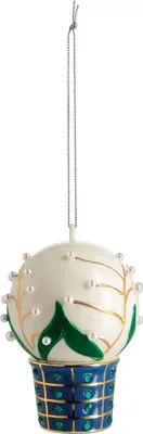 Produktbild von Alessi Mughetti e smeraldi - Dekokugel aus Porzellan. Handdekoriert