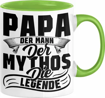 Produktbild von Papa Der Mann Der Mythos Die Legende Tasse Vatertag Spruch Bester Papa Geschenkidee Vater (Grün)