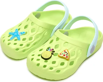 Produktbild von Ladeheid Clogs Kinder Schuhe für Mädchen und Jungen leichte Gartenclogs Gartenschuhe Kinder LA-CA-15 (Pistazien, 24/25 EU)