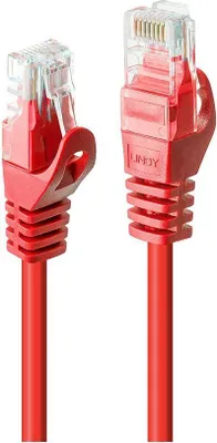 Immagine prodotto di Lindy Basic - Cavo patch - RJ-45 (M) - a - RJ-45 (M) - 10,0 m - UTP - CAT 6 - stampato, liscio - rosso (48187)