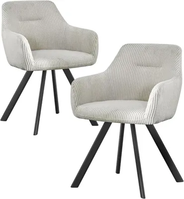Image de Chaise de salle à manger - Chaise - Fauteuil - Fauteuil relax - Chaise de bureau - Lot de 2 - Revêtement en velours confortable