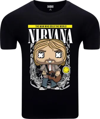 Immagine prodotto di Diarbo t-shirt uomo con stampa amante della musica Nirvana poster nero taglia XL