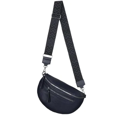Produktbild von Bauchtasche Crossbody-Bag Umhängetasche Kunstleder Italy-Design BLUE-W (955)