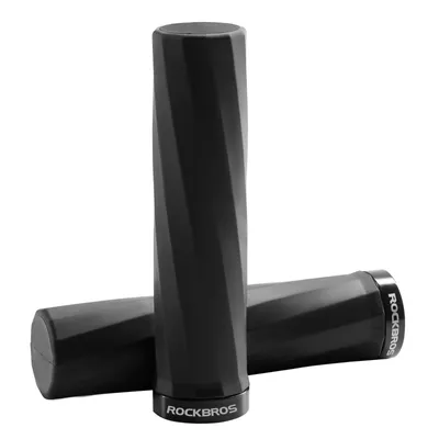 Immagine prodotto di Manopole per bicicletta ROCKBROS da 22 mm, in TPE antiscivolo con sistema di fissaggio in alluminio, manopole per MTB, bici da corsa, city bike, gravel, monopattini, BMX, nero, su un solo lato