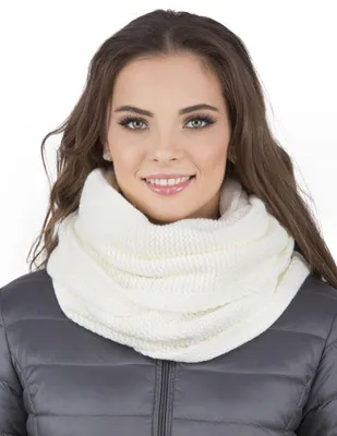 Immagine prodotto di Vivisence sciarpa invernale ad anello da donna, calda e accogliente, per l'inverno e l'autunno, sciarpa calda e spessa, sciarpa invernale classica da donna, EU, ecru, taglia unica