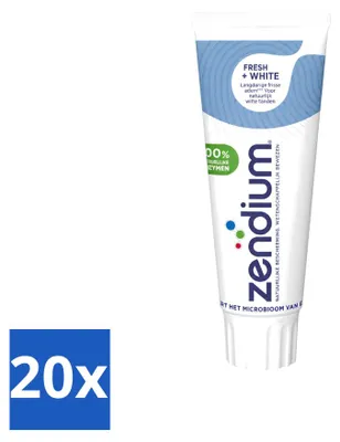 Zdjęcie produktu dla 20 sztuk pasty do zębów Zendium Fresh+White - 75 ml - zestaw ekonomiczny