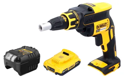 Obrázok produktu pre Akumulátorový skrutkovač na sadrokartón DeWalt DCF 620 D1 18 V 30 Nm bez kefky + 1x akumulátor 2,0 Ah + nabíjačka