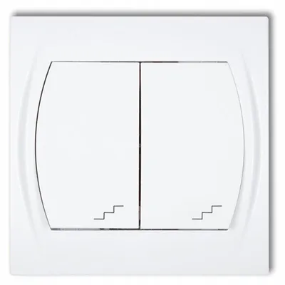Image de Interrupteur double série Karlik LWP-33, blanc, à encastrer