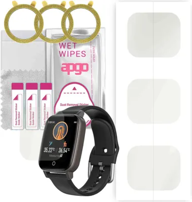 Produktbild von apgo 3 Stück Schutzfolie, Matt, kompatibel mit BlitzWolf BW-HL1T Smartwatch, Hydrogel Displayschutzfolie mit Positionierhilfe, Displayfolie, robust und kratzfest