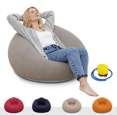Productafbeelding van Omgoods - Opblaasbare Zitzak voor Comfortabele Ontspanning
