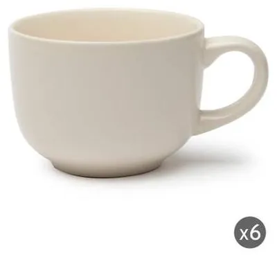 Immagine prodotto di Excelsa Set di 6 Jumbo Mug Fashion in Vetroceramica bianca 52 cl Bianco