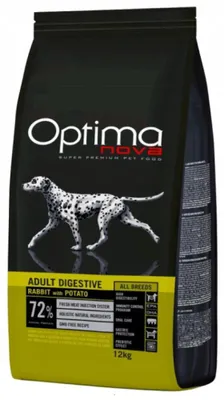 Imagen del producto de OPTIMANOVA Adult Digestive: alimento seco para conejos y patatas, para perros - 12 kg