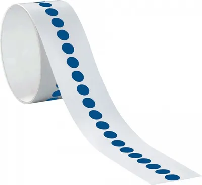 Produktbild von Dreifke® Aufkleber I Markierungspunkte, blau, Folie, selbstklebend, Ø 25 mm, ...