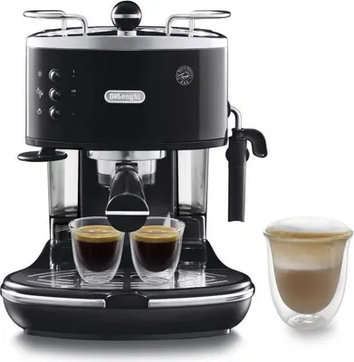 Obrázek produktu pro Espresso stroj DELONGHI Icona ECO 311.BK, černý, 1100 W, 15 barů, 1,4 l nádržka na vodu, kompatibilní s mletou kávou a ESE pad