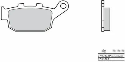 Obrázek produktu pro Brzdové destičky BREMBO Street ze slinutého kovu - 07HO27SP