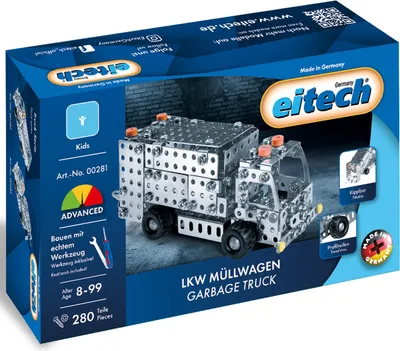 Zdjęcie produktu dla Eitech Truck garbage truck, Zestaw do budowania, 8 lat(a), 280 szt.