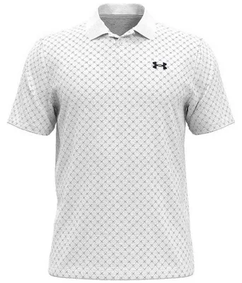 Image de Polo à manches courtes Under Armour Golf Performance 3.0 imprimé, blanc, taille S / coupe classique, homme, blanc, taille S