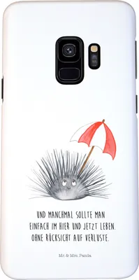 Produktbild von Mr. & Mrs. Panda Samsung Galaxy S9 Handyhülle Seeigel - Weiß - Geschenk, Handy Case, Achtsamkeit, Selbstliebe, Hülle, Meer, Leben, Lebe, Cover, Schutzhülle