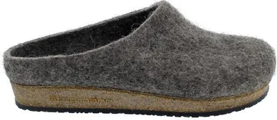 Produktbild von Stegmann 108 Tiroler Steinschaf Uni Wollfilz-Pantoffeln grau, 17-821-8850 - Gr. 46