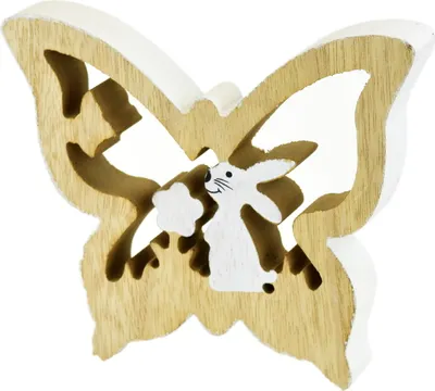 Image de Papillon avec lapin 12,5 cm
