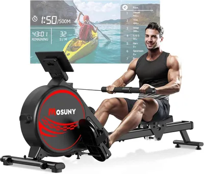 Produktbild von Magnetisches Rudergerät – Rudertrainer – Fitnessgerät – Heimtrainer – Rudermaschine – 16 Widerstandsstufen