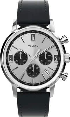 Produktbild von TIMEX Chronograph Herren Marlin® Chronograph Silber/Schwarz TW2W10300UK