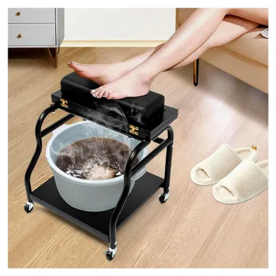 Produktbild von Kosmetikwagen mit Rollen für Fußbäder, tragbar