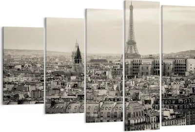 Produktbild von Bild auf Leinwand - Leinwandbild - Paris Stadt Zuhause - 150x100cm - Wand Bild - Wanddeko - Leinwanddruck - Bilder - Kunstdruck - Wanddekoration - Leinwand bilder - Wandkunst - EG150x100-3615