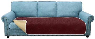 Immagine prodotto di Copridivano 3 posti, colore bordeaux, antiscivolo, adatto agli animali domestici, utilizzabile tutto l'anno