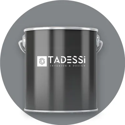 Produktbild von TADESSI Wandfarbe Grau - Blaugrau - abwaschbare Innenfarbe matt - Dispersionsfarbe - Geruchsarm und Lösemittelfrei - 5 Liter Gebinde