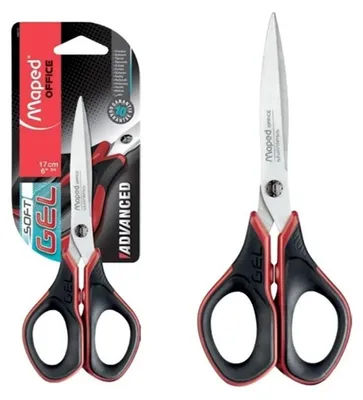 Produktbild von Maped 496210, Gerader Schnitt, Einzelbild, Schwarz, Rot, Kunst-& Handwerksscheren, Büroscheren, Beidhändig, 17 cm