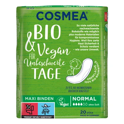 Produktbild von Cosmea Bio-Wäscheinlagen, 20 Stück für normalen Schutz