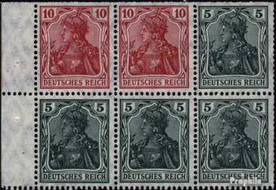 Produktbild von Briefmarken Deutsches Reich 1919 Mi Hbl23 mit Falz Germania