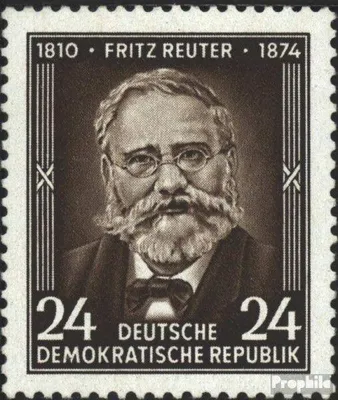Produktbild von Briefmarken DDR 1954 Mi 430 (kompl.Ausg.) postfrisch 80.Todestag von Reuter